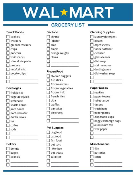 10 Top Collection Free Printable Grocery List With Store