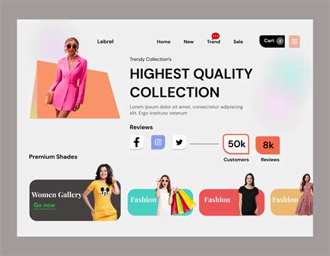 Clothing Website Template Design | Figma