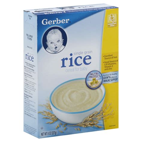 Gerber Cereal For Baby Single Grain Rice 8 oz