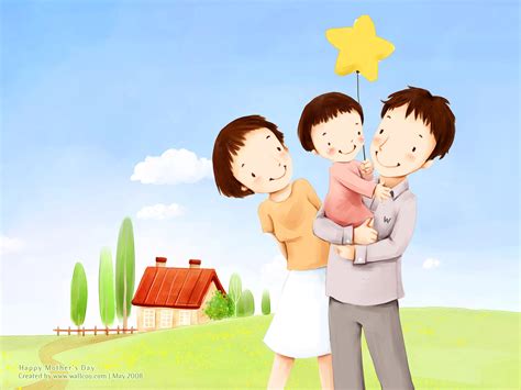 cute family cartoon - Clip Art Library