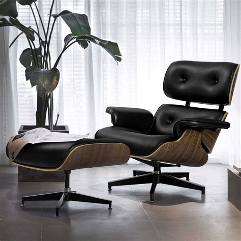 Artiss Eames Replica Lounge Chair and Ottoman Recliner Armchair Leather ...