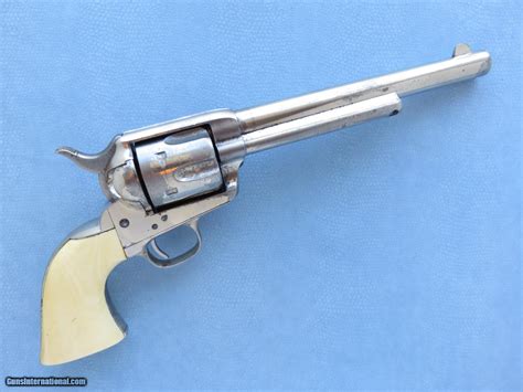 Colt Peacemaker .45 Single Action Army, 1st Generation, Nickel, 7 1/2 ...