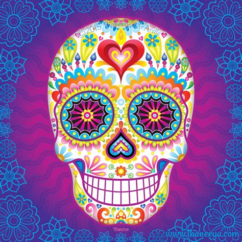 Day of the Dead Art: A Gallery of Colorful Skull Art Celebrating Dia de ...