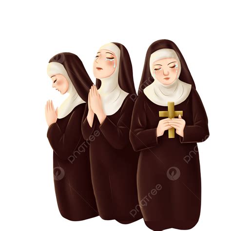 Nuns Clipart Transparent Png Hd Clipart Of A Sad Nun Vector Or Color ...