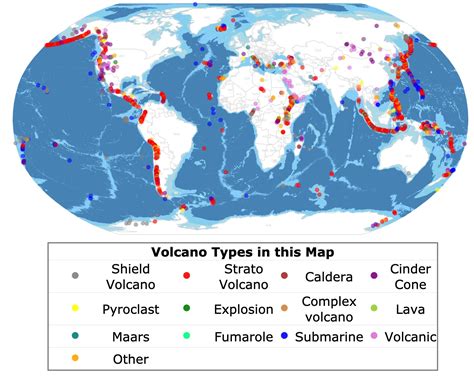 Map Of The World Volcanoes - Show Me The United States Of America Map