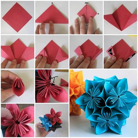 Creative Ideas - DIY Vintage Origami Kusudama Christmas Ornaments