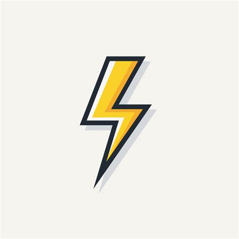 Yellow electric lightning bold vector symbol 7656669 Vector Art at Vecteezy