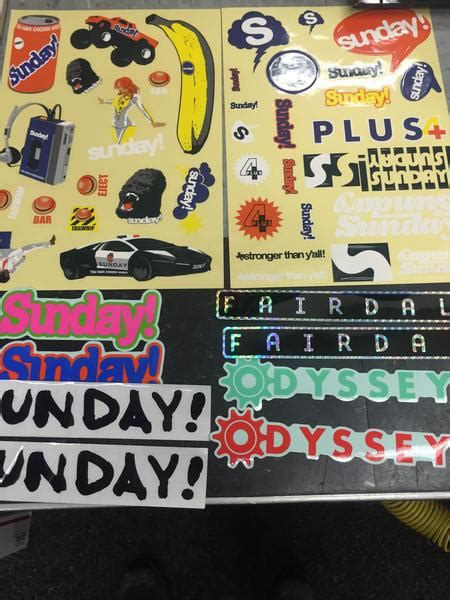 BMXmuseum.com For Sale / Sunday and Odyssey Bmx stickers and manual