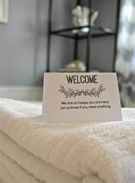 free printable welcome notes for guests | Guest room essentials ...