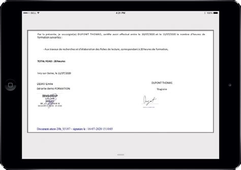 Signature de documents/signature numérique de vos documents