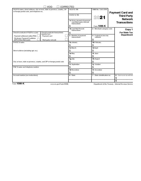 Tax Form 1099 K