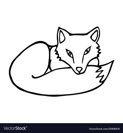 Fox Drawing Outline