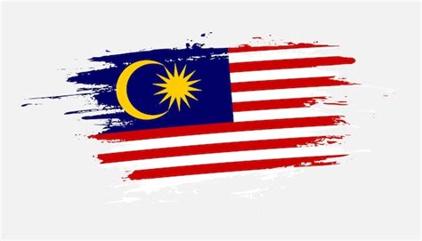 Premium Vector | Creative hand drawn brush stroke flag of Malaysia ...