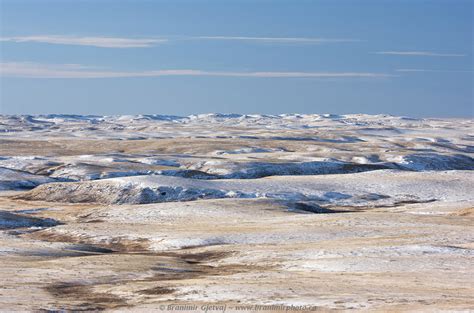 Grasslands National Park - early winter in the East Block badlands ...