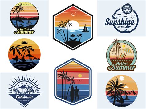 Vintage Retro Logo Design, Vintage Sunset Logo by Ruku Moni on Dribbble