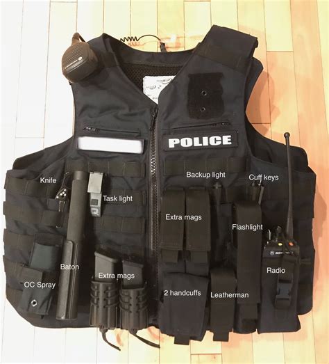 Current duty vest setup | Police tactical vest, Police duty gear ...