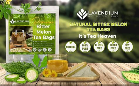 Amazon.com : 120 Bitter Melon Tea Bags, 100% Natural & Pure Bitter ...