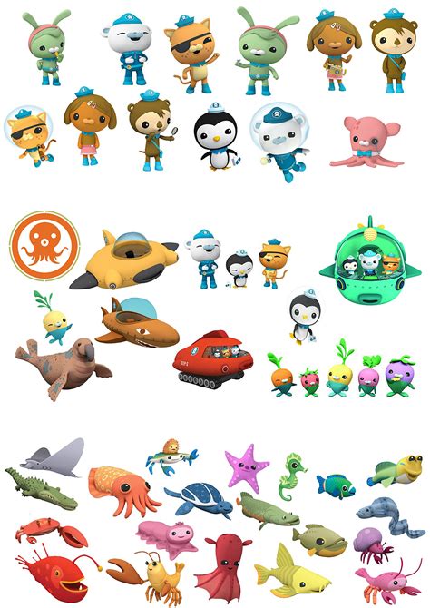 Buy 48 Octonauts Sea Animals Stand up Characters Edible Wafer Paper ...