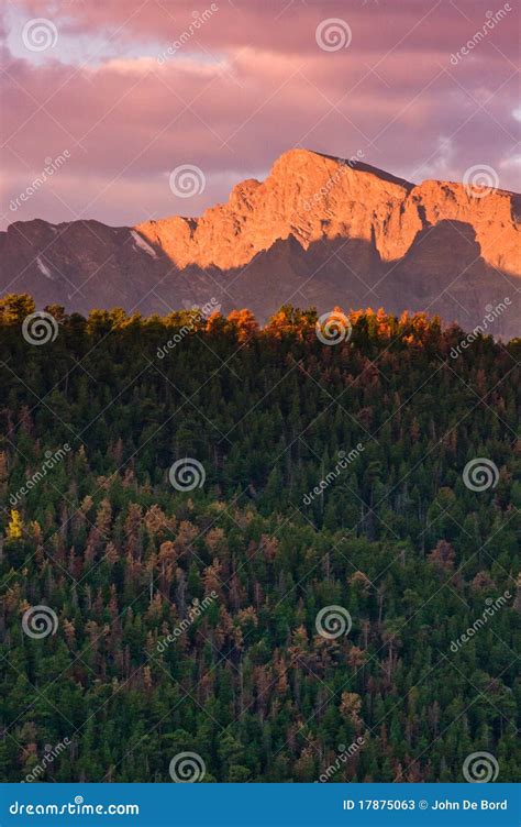 Fall Sunrise Over the Rocky Mountains Stock Image - Image of light ...