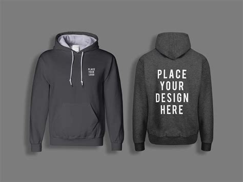 Professional Men's Hoodie Mockup: Front & Back View