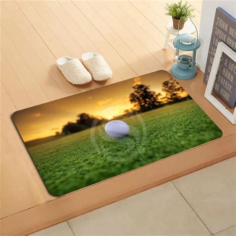 #q298r Custom golf ball sport Doormat Home Decor Door mat Floor Mat ...