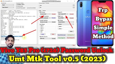 Vivo Y83 Pro (1726) Password Unlock Umt Mtk v0.5 Tool || Y83 Pro Frp ...