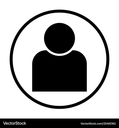 Human icon in circle Royalty Free Vector Image