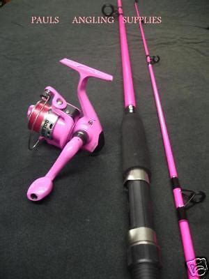 New Pink Fishing Rod & Pink Fishing Reel With Line Fitted to Reel | eBay