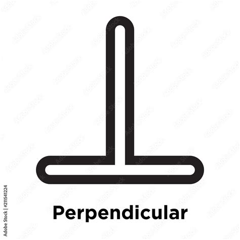 Perpendicular symbol icon vector sign and symbol isolated on white ...