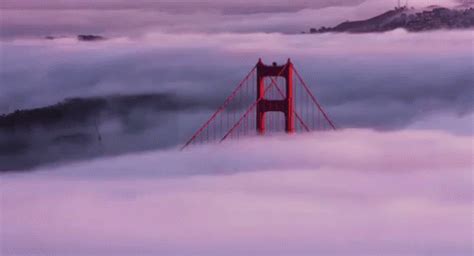 Fog Rolling Over The Golden Gate Bridge GIF - California Sanfran ...