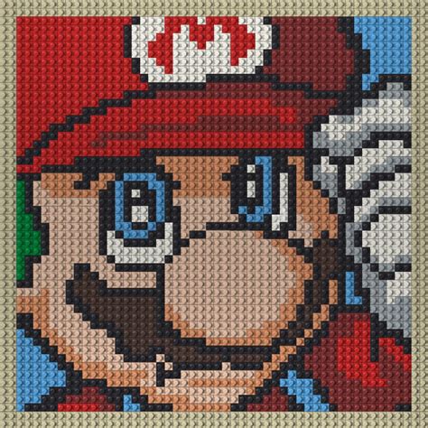 New-MOC-Pixel-Art-Marioeds-Mosaic-Painting-Building-Blocks-Kids-Toys ...