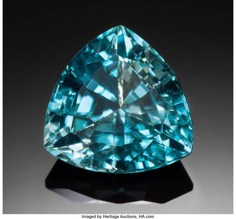 FINE GEMSTONE: BLUE ZIRCON - 11.38 CT.. Cambodia . ... Gems Faceted ...