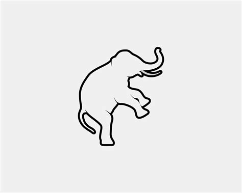 elephant outline vector silhouette 11542557 Vector Art at Vecteezy