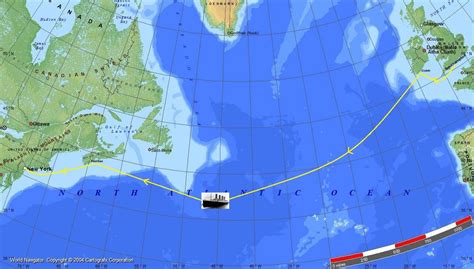 Titanic Wreck Location Map