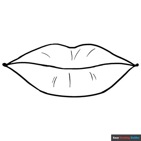 Lips Coloring Page | Easy Drawing Guides