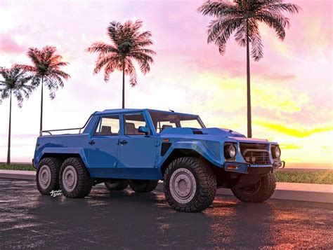 Dreamy 6x6 Lambo LM002 Visits Miami's Ocean Drive Like It's 1986 Once ...