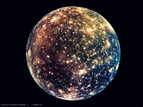 Jupiter’s moon, Callisto. they’re impact craters! callisto is one of ...