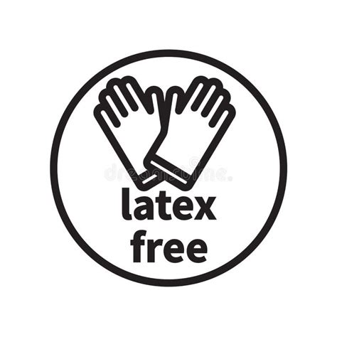 Latex Free Icon Isolated on White Background Stock Vector ...