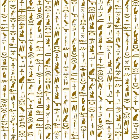 Seamless pattern with hieroglyphs vector illustration | Ancient ...