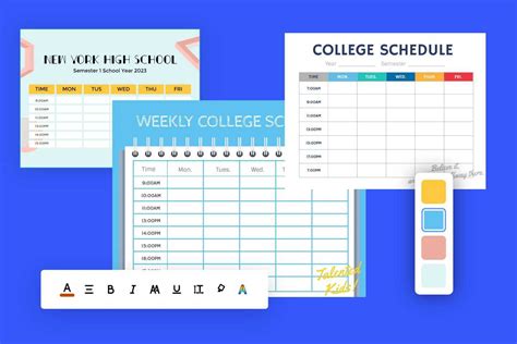 College Schedule Maker: Create a College Schedule Free | Fotor