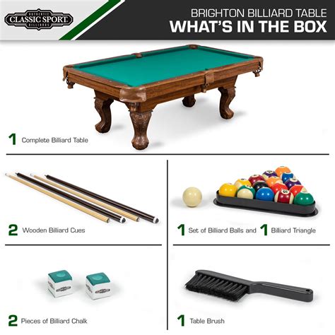 Classic Sports Brighton 87" Billiard Pool Table in Green - Walmart.com ...