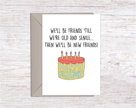 Funny Best Friend Birthday Card, Printable Happy Birthday Card ...