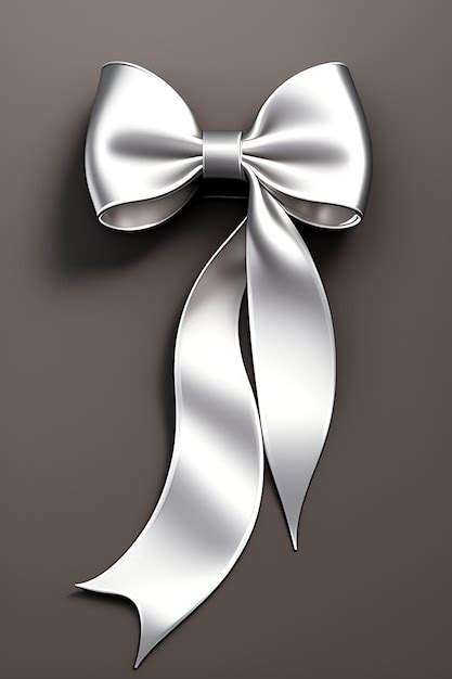 Premium AI Image | White ribbon bow