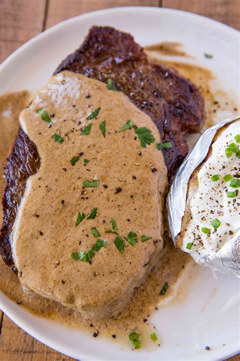 Classic Steak Diane Recipe (Cognac Cream Sauce) - Dinner, then Dessert