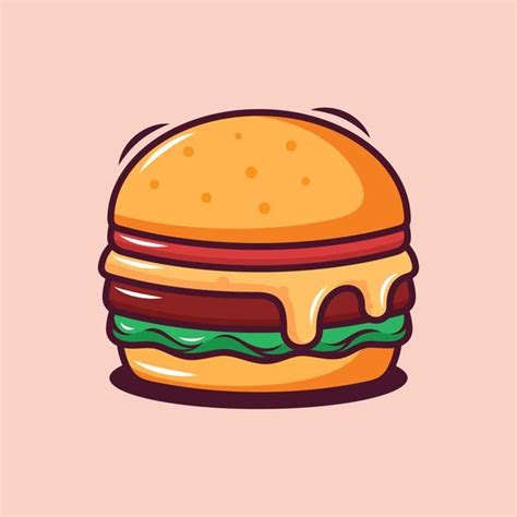 Premium Vector | Burger cartoon illustration | Burger cartoon, Burger ...