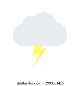 Lightning Cloud Emoji Vector Stock Vector (Royalty Free) 1300881415 ...