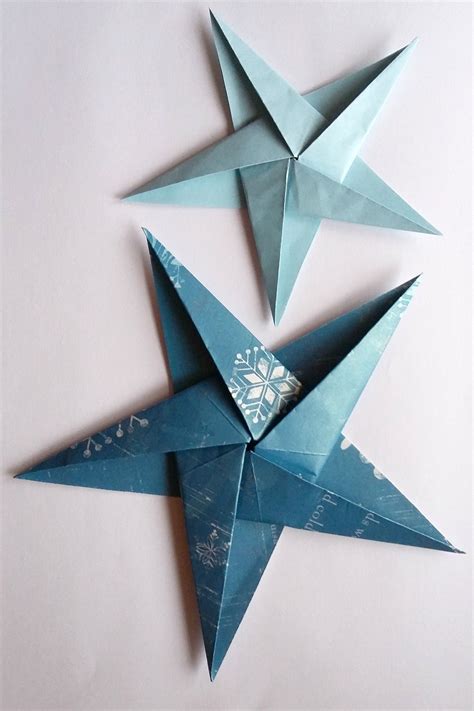 How To Make Folded Paper Christmas Decorations - Birch And Button ...