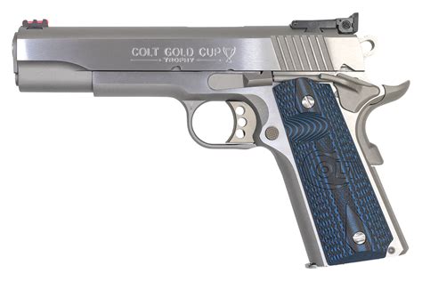 Colt 1911 Gold Cup Trophy 38 Super Stainless Pistol with G10 Grips ...