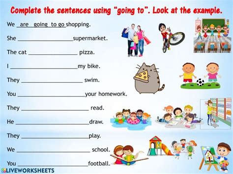 Going to: To be going to online exercise | English lessons for kids ...