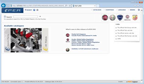 FIAT EPER V8.40 2014 MULTI ALL COUNTRY PARTS CATALOGUE FIAT ALFA ROMEO ...